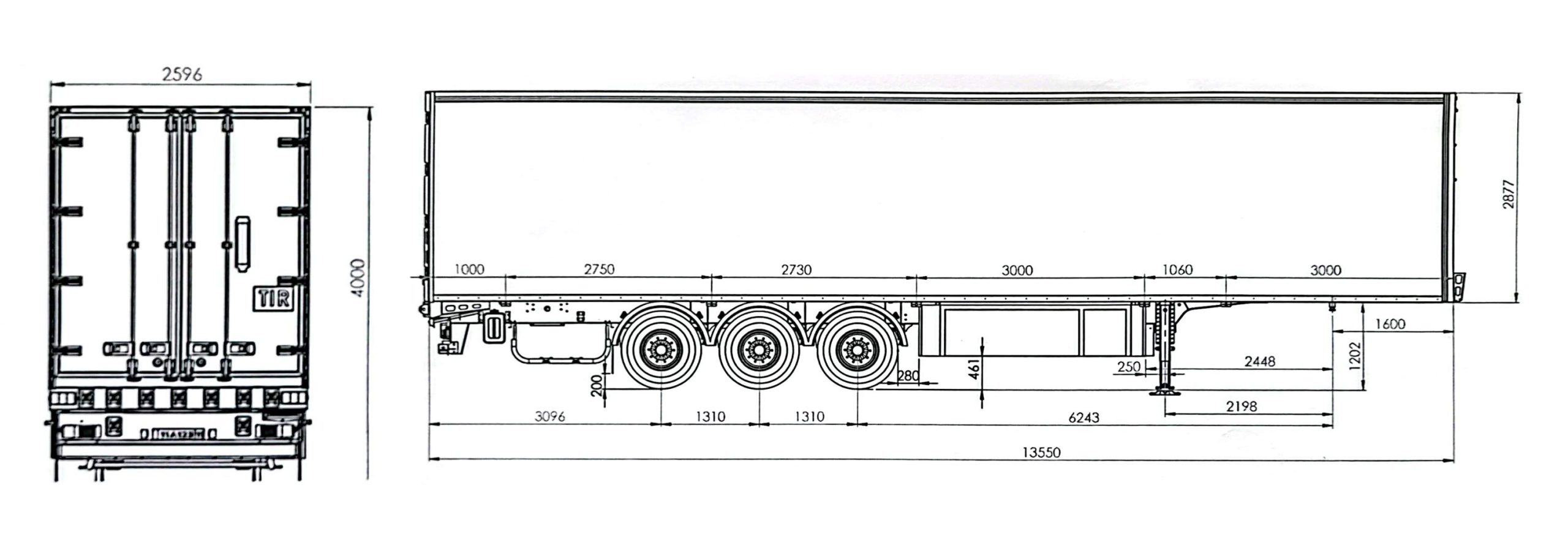 Tarpaulin curtain trailer
