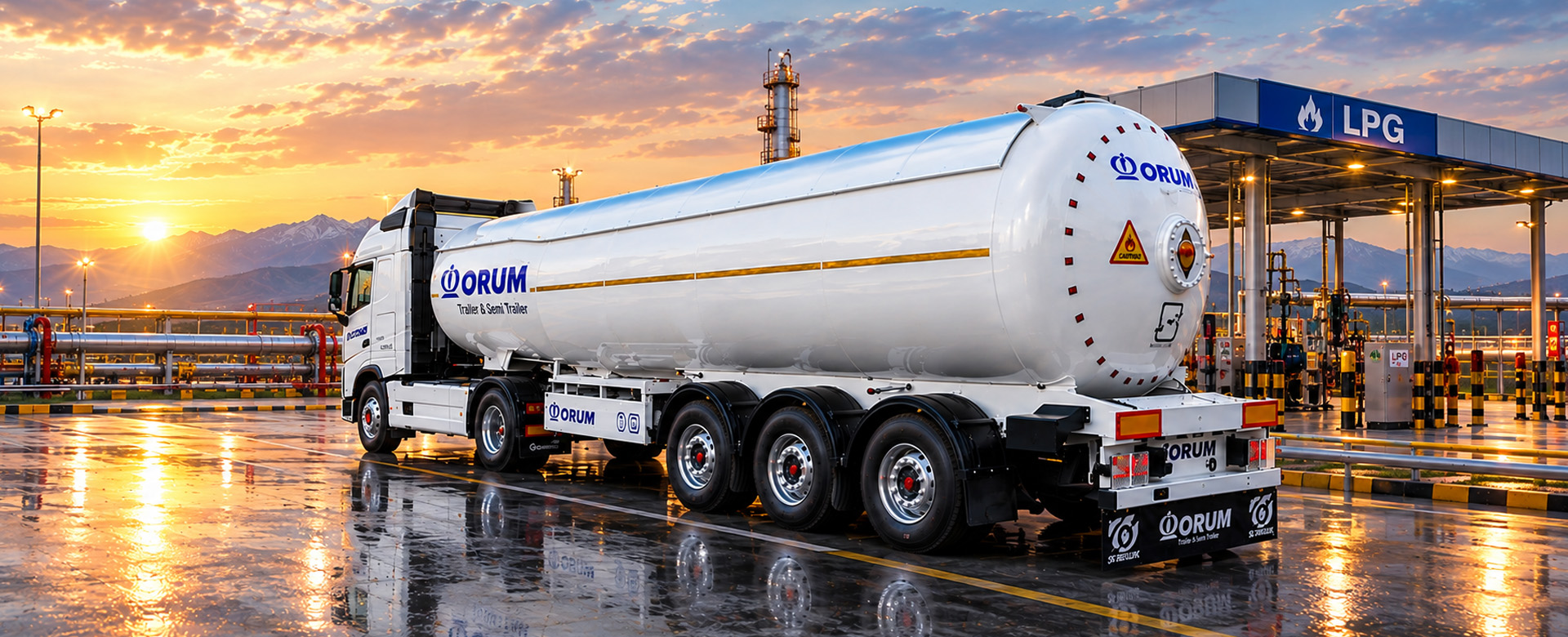 تریلر تانکر حمل گاز مایع   LPG